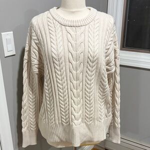 Philosophy Cream Cable Knit Sweater